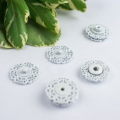 Кнопки металлические пришивные 21 мм арт. 16.0132 (Белый)