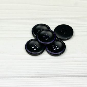 Пуговица пластиковая 25 мм арт. 16.0313 (Черный)