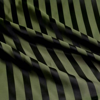 Подкладочная ткань в полоску арт. 28.0078 (Зеленый/Хаки)