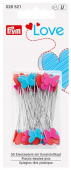 Булавки Prym Love с пластиковыми головками в виде сердечек и бабочек, арт.028521