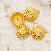 Пуговица металлическая 25 мм арт. 36.0067 (Золотой)