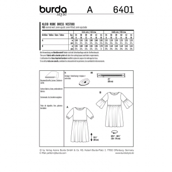 Выкройка Burda 6401