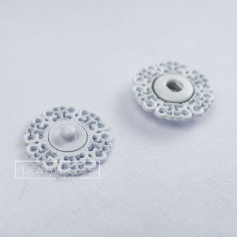 Кнопки металлические пришивные 21 мм арт. 16.0132 (Белый)