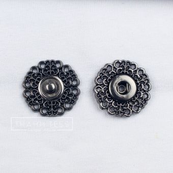 Кнопки металлические пришивные 21 мм арт. 16.0158 (Черненое серебро)