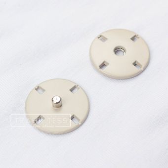 Кнопки металлические пришивные 21 мм арт. 16.0164 (Кремовый)