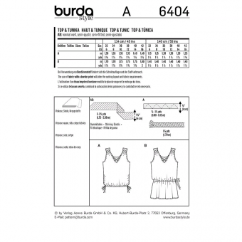 Выкройка Burda 6404